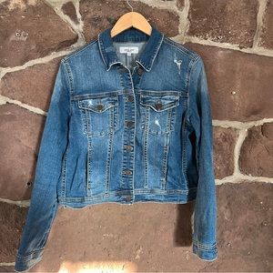 Carly Jean Los Angeles Denim Jacket - Distressed Jean Jacket